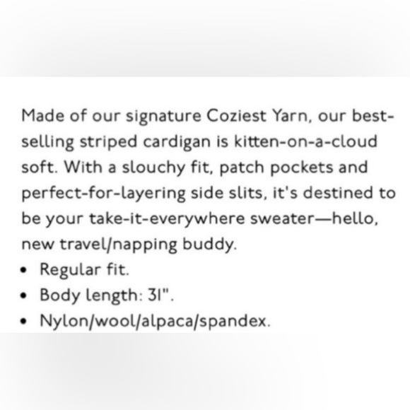 Madewell Kent Striped Cardigan Sweater Size Small - Picture 8 of 9